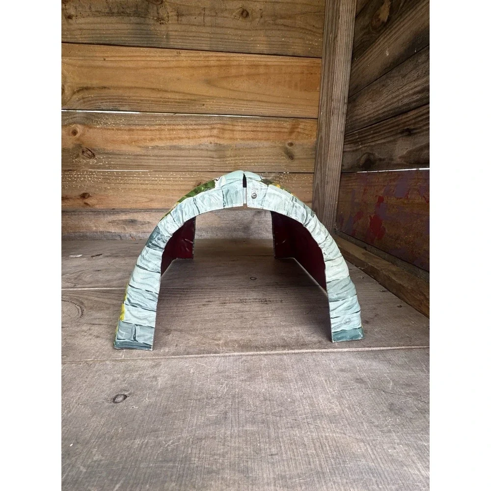 Vintage Marx Tin Litho Model Train Tunnel O Scale Folding‎ Railroad RR Tunnel